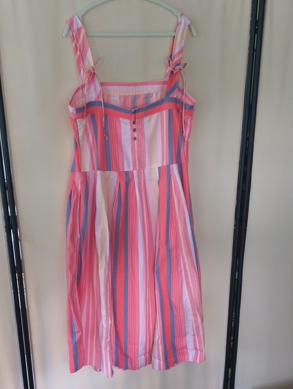 NWOT Free People 100% Cotton Striped Dress with Tie Straps Size XL